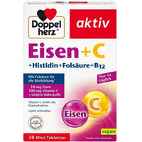 Produktbild von Doppelherz Eisen mit Vitamin C und L-Histidin Tabletten für Schwangere und Stillende 30 Stück