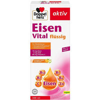 Produktbild von Doppelherz Eisen Vital Tonikum mit Eisengluconat Flüssig 500 ml für Frauen, Schwangere und Stillende