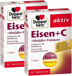 Doppelherz Eisen + Vitamin C + Histidin Tabletten 60 Stück – Bild 1 von 1
