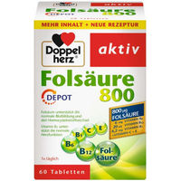 Produktbild von Doppelherz Folsäure 800 Depot Tabletten 60 Stück
