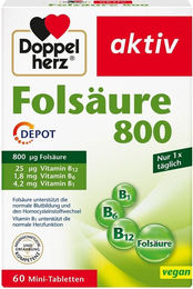 Doppelherz Folsäure 800 Depot Tabletten für Schwangere, Stillende und Senioren 60 Stück – Bild 1 von 1