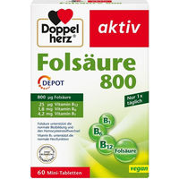 Produktbild von Doppelherz Folsäure 800 Depot Tabletten für Schwangere, Stillende und Senioren 60 Stück