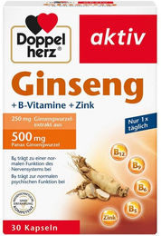 Doppelherz Ginseng 250 mit B-Vitaminen und Zink Kapseln 30 Stück – Bild 1 von 2