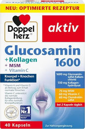 Doppelherz Glucosamin 1600 mit Kollagen, MSM und Vitamin C Kapseln, 40 Stück – Bild 1 von 3