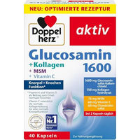 Produktbild von Doppelherz Glucosamin 1600 mit Kollagen, MSM und Vitamin C Kapseln, 40 Stück