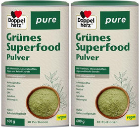 Doppelherz Grünes Superfood pure Superfood-Mischung Pulver vegan glutenfrei laktosefrei vegetarisch – Bild 1 von 2