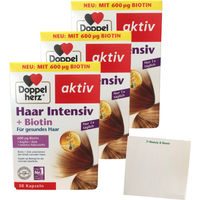 Produktbild von Doppelherz Haar Intensiv Kur Biotin-Komplex mit 600 µg Biotin 3er Pack 90 Kapseln