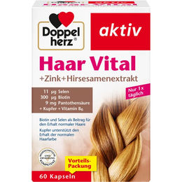 Doppelherz Haar Vital Zink Biotin Selen Kapseln 60 Stück für Erwachsene – Bild 1 von 1