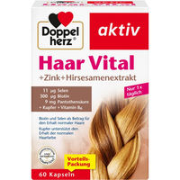Produktbild von Doppelherz Haar Vital Zink Biotin Selen Kapseln 60 Stück für Erwachsene