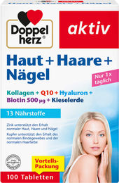 Doppelherz Haut Haare Nägel mit Zink Biotin und Selen 100 Tabletten – Bild 1 von 1