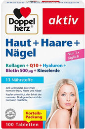 Doppelherz Haut Haare Nägel Tabletten mit Beauty-Kollagen-Kombi 100 Stück – Bild 1 von 1