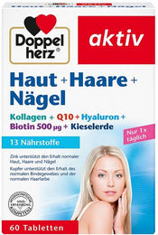 Doppelherz Haut Haare Nägel Tabletten mit Beauty-Kollagen-Kombi 60 Stück – Bild 1 von 2