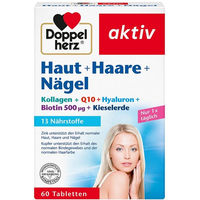 Produktbild von Doppelherz Haut Haare Nägel Tabletten mit Beauty-Kollagen-Kombi 60 Stück