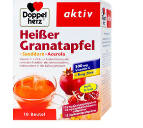 Doppelherz Heißer Granatapfel mit Sanddorn und Acerola Sticks 10 Stück – Bild 1 von 3