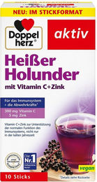 Doppelherz Heisser Holunder mit Vitamin C und Zink Granulat Sticks 10 Stück vegan gluten- und laktosefrei – Bild 1 von 2