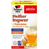Produktbild von Doppelherz Heißer Ingwer und Curcuma Sticks vegan glutenfrei laktosefrei