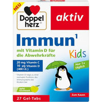 Produktbild von Doppelherz Immun Kids Lutschtabletten mit Apfel-Geschmack für Kinder