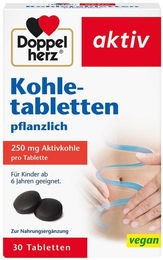 Doppelherz Kohletabletten mit pflanzlicher Aktivkohle 30 Stück – Bild 1 von 2