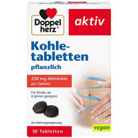 Produktbild von Doppelherz Kohletabletten mit pflanzlicher Aktivkohle 30 Stück
