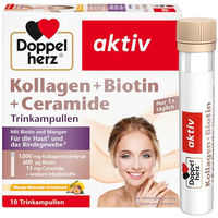 Produktbild von Doppelherz Kollagen Biotin Ceramide Ampullen Mango-Maracuja Geschmack 10 Stück