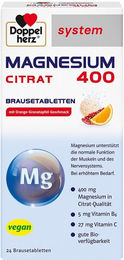 Doppelherz Magnesium 400 Citrat Brausetabletten 24 Stück – Bild 1 von 3