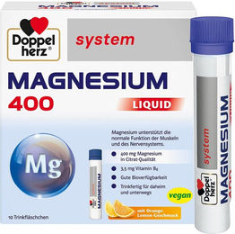 Doppelherz Magnesium 400 Citrat Liquid System Trinkampullen für Erwachsene 10 Stück – Bild 1 von 2