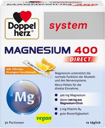 Doppelherz Magnesium 400 Direct system Sticks vegan laktosefrei glutenfrei 30 Stück – Bild 1 von 1