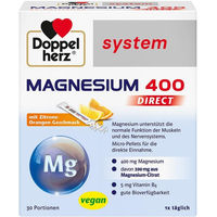 Produktbild von Doppelherz Magnesium 400 Direct system Sticks vegan laktosefrei glutenfrei 30 Stück
