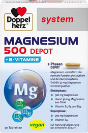 Doppelherz Magnesium 500 Depot Tabletten 30 Stück – Bild 1 von 2