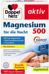 Doppelherz Magnesium 500 für die Nacht Tabletten 100 Stück – Bild 1 von 2