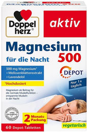 Doppelherz Magnesium 500 für die Nacht Tabletten 60 Stück – Bild 1 von 2