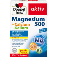 Produktbild von Doppelherz Magnesium 500 mit Calcium und Kalium Tabletten 100 Stück