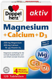 Doppelherz Magnesium Calcium D3 Aktiv Tabletten 120 Stück – Bild 1 von 2