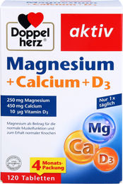 Doppelherz Magnesium Calcium D3 Aktiv Tabletten 120 Stück – Bild 1 von 1