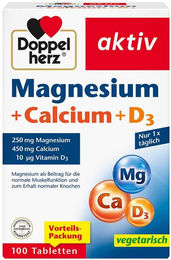 Doppelherz Magnesium Calcium D3 Tabletten 100 Stück für Erwachsene – Bild 1 von 2