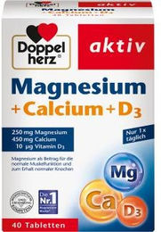 Doppelherz Magnesium Calcium D3 Tabletten 40 Stück – Bild 1 von 5