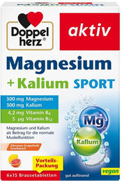 Doppelherz Magnesium + Kalium Sport Brausetabletten Zitrone 90 Stück – Bild 1 von 3
