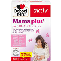 Produktbild von Doppelherz Mama Plus Kapseln mit DHA und Folsäure für Schwangere und Stillende 120 Stück