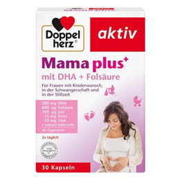 Doppelherz Mama Plus mit DHA und Folsäure Kapseln für Schwangere und Stillende 30 Stück – Bild 1 von 2