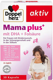 Doppelherz Mama plus mit DHA und Folsäure Kapseln für Schwangere und Stillende 30 Stück – Bild 1 von 2