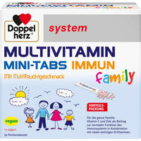 Produktbild von Doppelherz Multivitamin Mini-Tabs Family Lutschtabletten mit Multivitamingeschmack für Erwachsene und Kinder 50 Stück