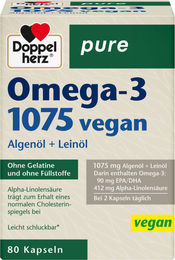 Doppelherz Omega-3 1075 vegan Kapseln 80 Stück – Bild 1 von 1