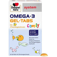 Produktbild von Doppelherz Omega-3 Family Lutschtabletten für Kinder und Erwachsene 60 Stück