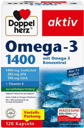 Doppelherz Omega-3 Kapseln laktosefrei und glutenfrei – Bild 1 von 3