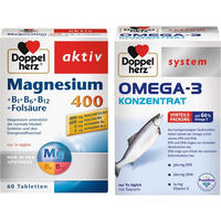 Produktbild von Doppelherz OMEGA-3 Konzentrat mit Magnesium 400 und B-Komplex Tabletten für Sportler 180 Stück
