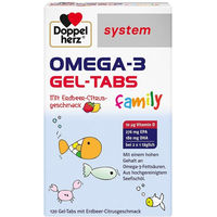 Produktbild von Doppelherz Omega-3 Lutschtabletten für Kinder und Erwachsene 120 Stück