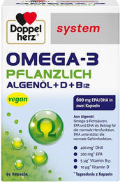 Doppelherz Omega-3 pflanzlich Kapseln vegan für Schwangere und Stillende 60 Stück – Bild 1 von 3