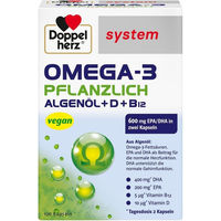 Produktbild von Doppelherz Omega-3 pflanzlich system Kapseln vegan 120 Stück