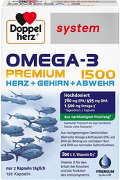 Doppelherz Omega-3 Premium 1500 Kapseln 120 Stück laktosefrei und glutenfrei – Bild 1 von 3