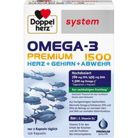 Produktbild von Doppelherz Omega-3 Premium 1500 Kapseln 120 Stück laktosefrei und glutenfrei